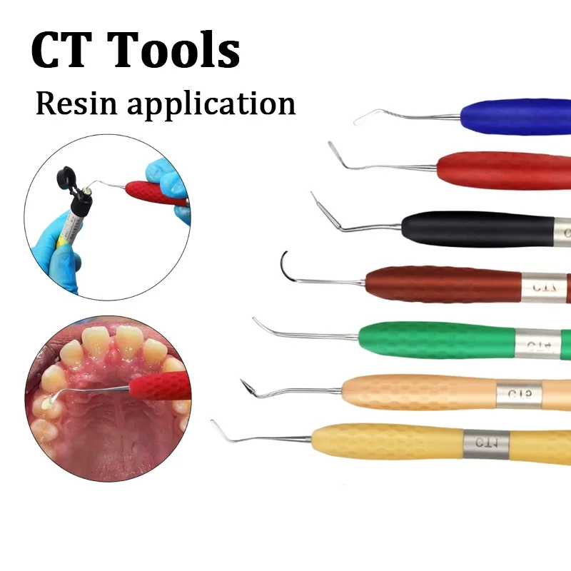 

7 Pcs/set Dental Resin Filled Restoration Equipment Aesthetic Restoration Tool Kit Silicone Handle Spatula Dental Tools