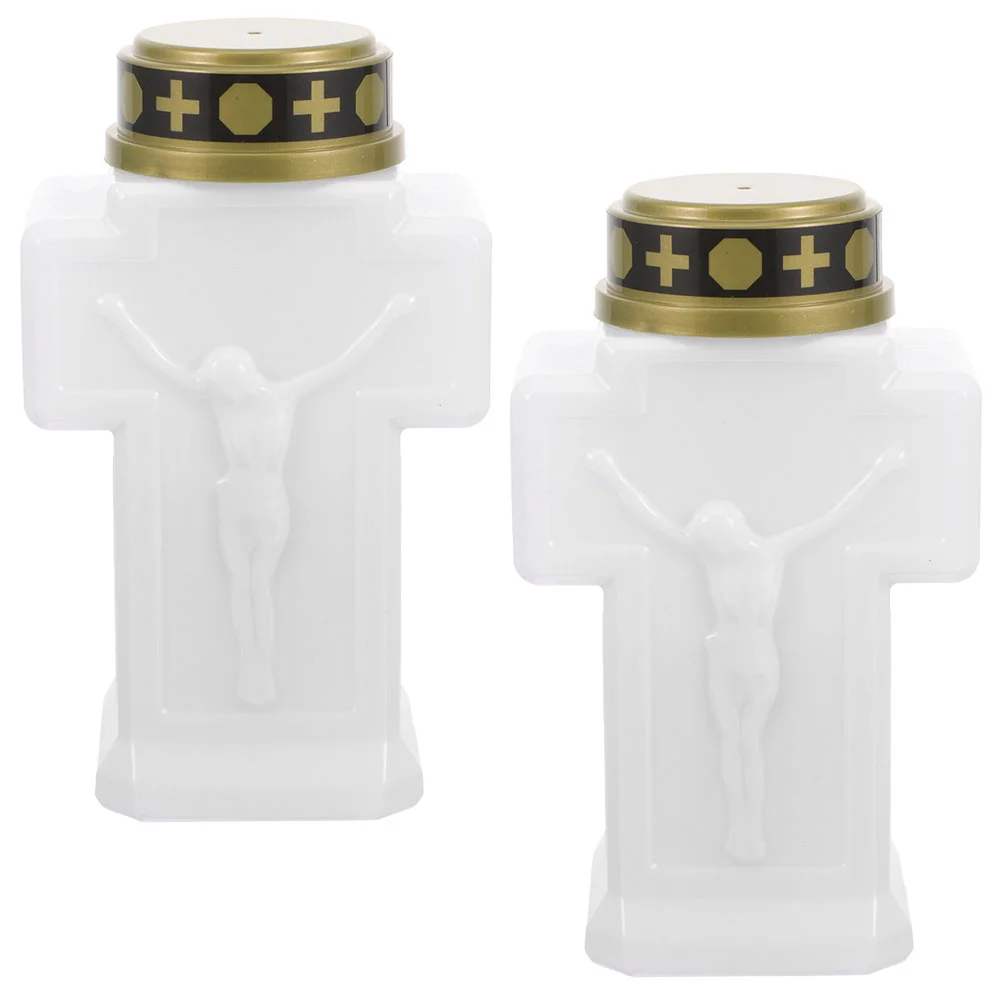 

Flickering Jesus Lamp Birthday Decoration for Girl Flameless Light Grave