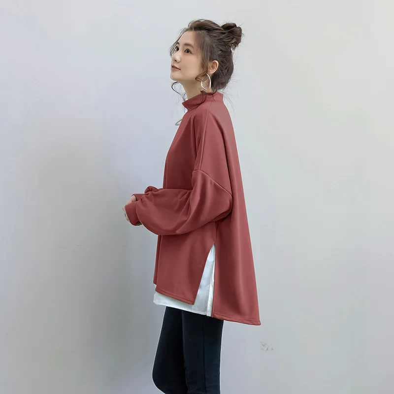 

Fall 2022 New Womens Pure Color Temperament Japanese Commuter Leisure Sweater T Shirt Women Vintage Long Sleeve WomenFashionTops