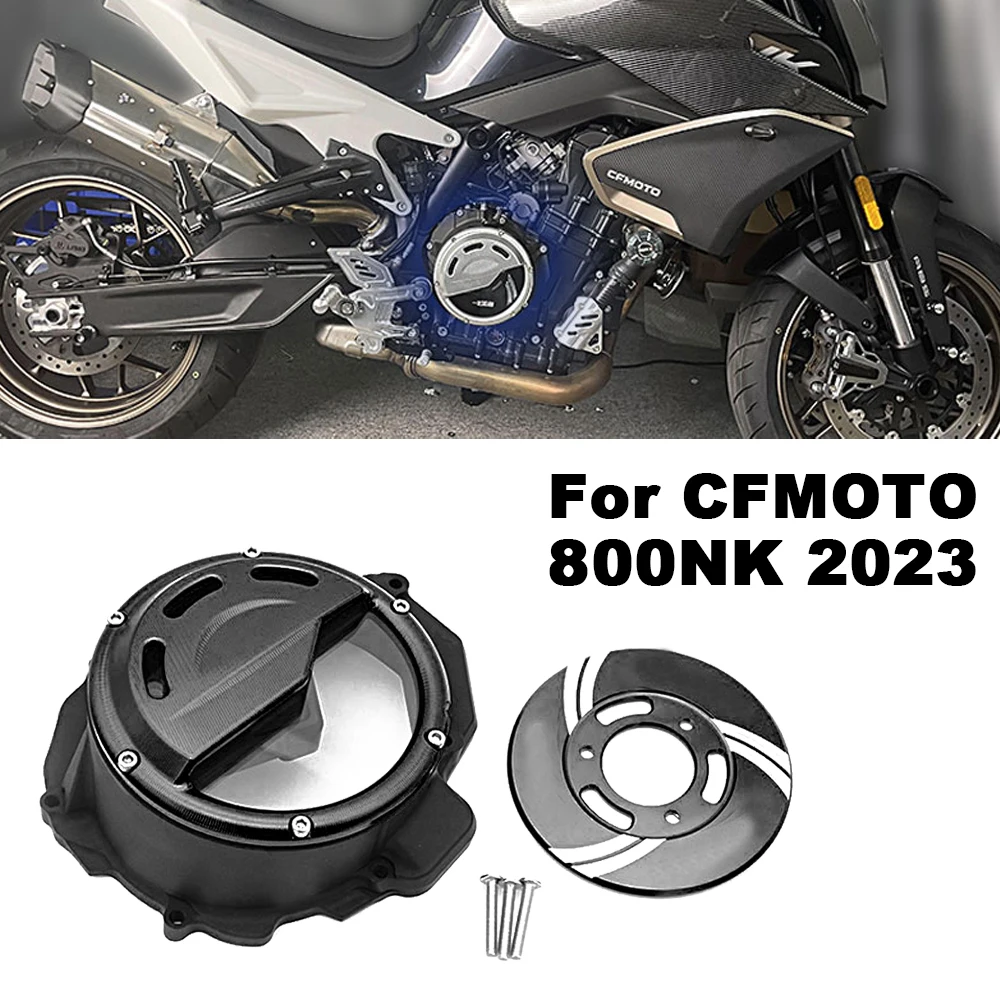 

Для CFMOTO 800NK 2023 протектор двигателя мотоцикла Guard Прозрачная крышка сцепления комплект с нажимной пластиной Clear NC Aluminum 800 NK