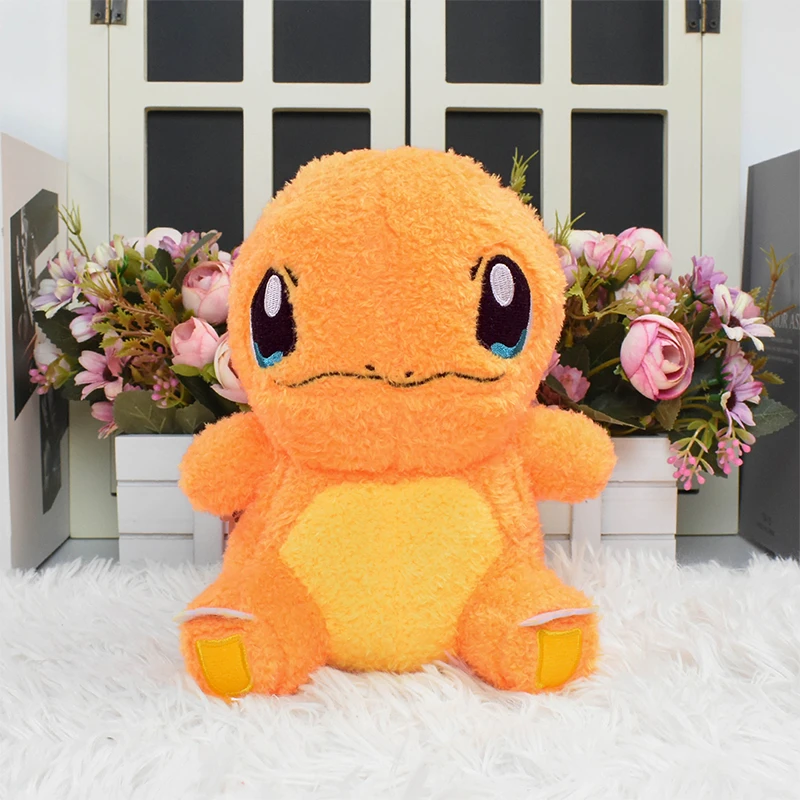 12 스타일  Pichu Squirtle Charmander  Bulbasaur 플러시 장난감 Psyduck Mew Snorlax Piplup Rowlet Scorbunny Peluche Dolls