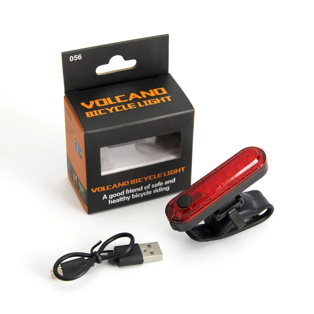 USB Rechargeable Bike Light MTB Bicycle Front Back Rear Taillight Cycling Safety Warning Light Waterproof Bicycle Lamp Flashligh Red Rear Light-Box