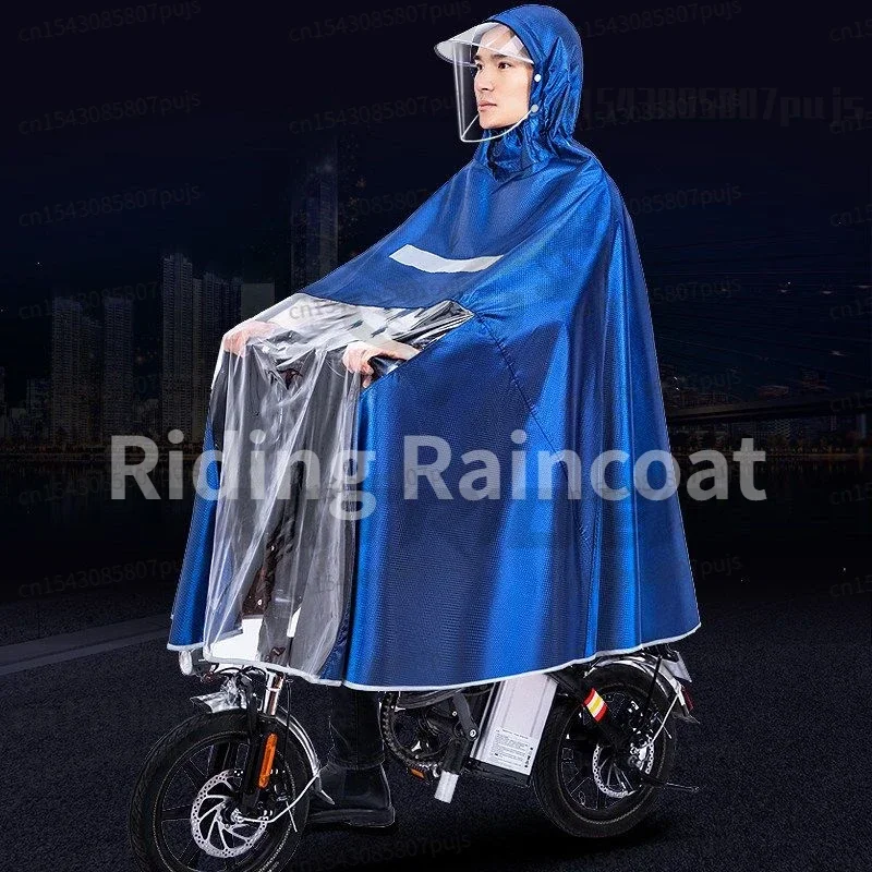 Bicycle Raincoat Folding Electric Bicycle Thickened Fashion Poncho Electric Scooter Ultrastrong Rain-proof Raincoat Men Women