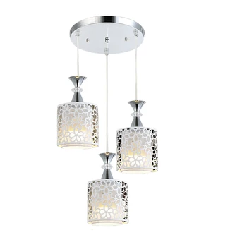 3 Lights E27, Dining Room Chandelier, Modern Petal Ceiling Light, LED Pendant Lamp 1