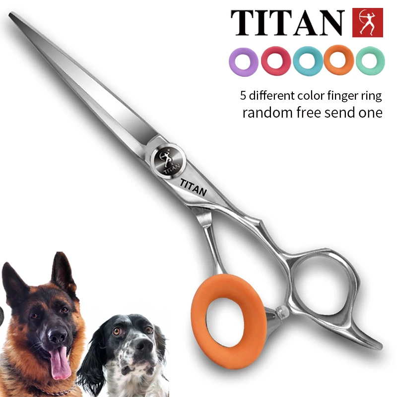 TITAN JP440c steel 6.5/7 inch Pet dog Grooming Scissors Cutting Shears straight Scissors dog grooming scissors,dog grooming scissors kit