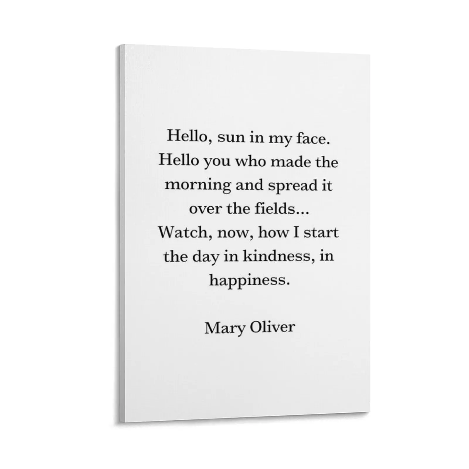 

Hello - Mary Oliver Canvas Painting vintage home decor Home decoration