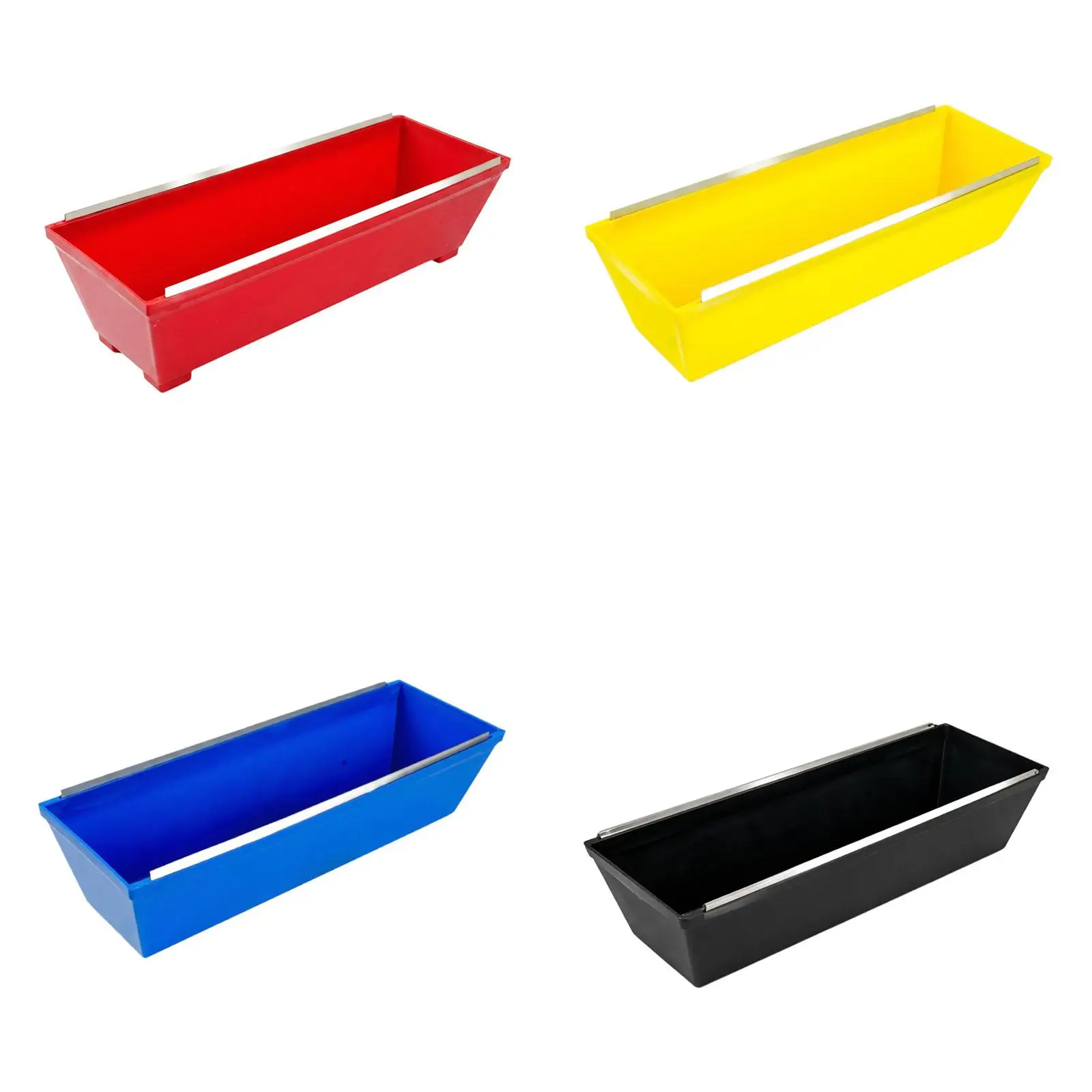 14 inch Mud Pan Portable Mixing Cement Mortar Putty Paint Anti Slip Grip Plastering Mud Tray Drywall Mud Tray Large Capacity