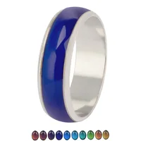 Cool Men Women's Changing Color Mood Rings Feeling Emotion Temperature Ring Wide 6mm Smart Jewelry Funny Gifts