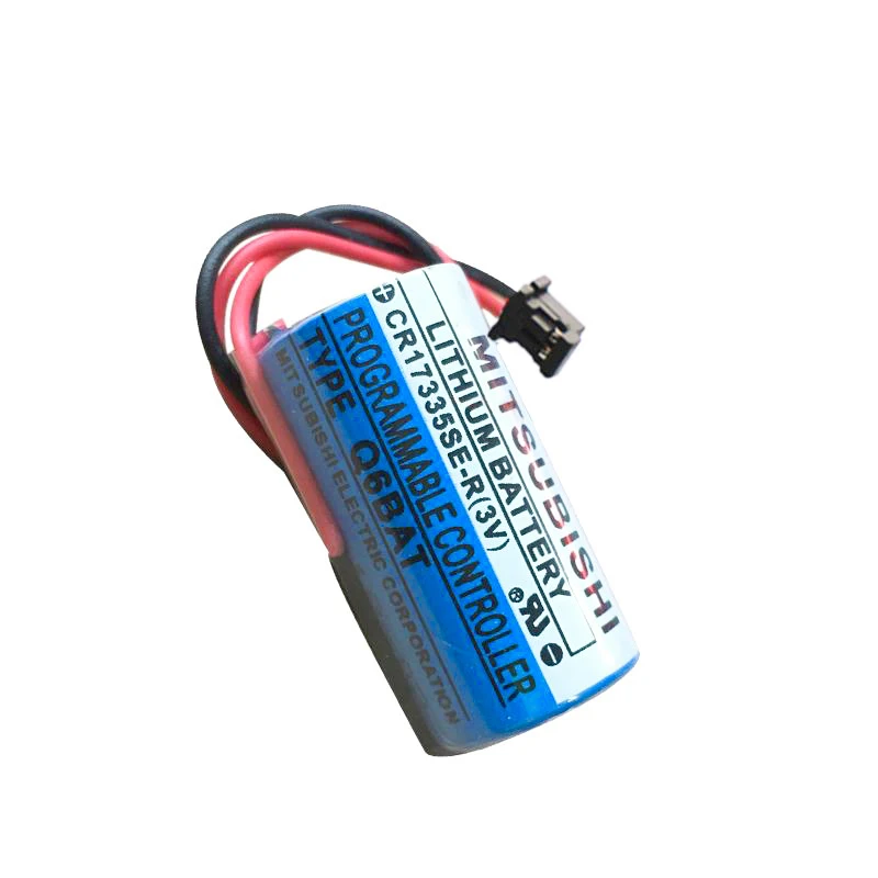 3V 1800mAh Q6BAT CR17335 ER2/3A PLC Lithium Battery With Plug For Mitsubishi Backup Power CR17335SE-R Industrial Battery 1Pcs