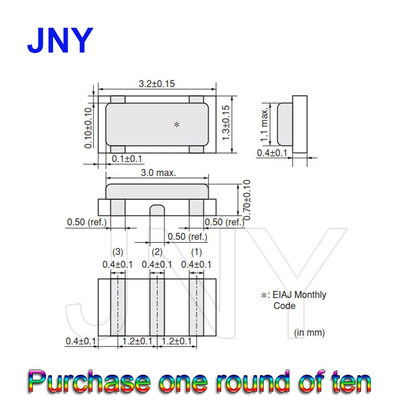 10PCS hot selling CSTCE8M00G55-R0 ceramic crystal oscillator small volume passive crystal oscillator SMD3213 3P