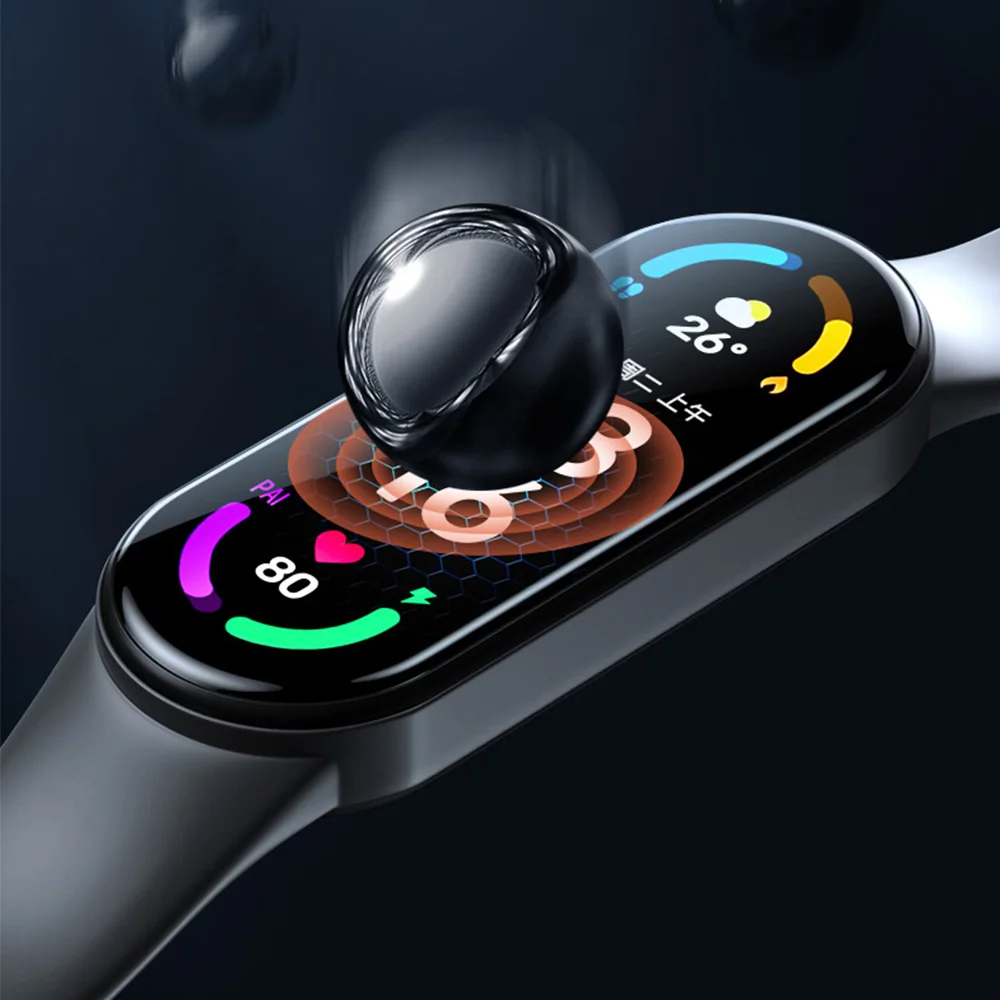 Pellicola Protettiva KELOLIN Per Xiaomi Mi Band 4 E Band 5, 4 Pezzi, 3D Curva, Copertura Totale, Trasparente