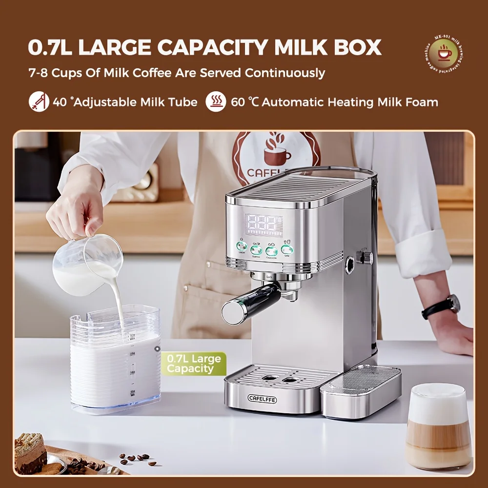 hibrew home coffee machineItalian Espresso Self-Cleaning Function For Home Office Use machine coffee돌체라떼 4