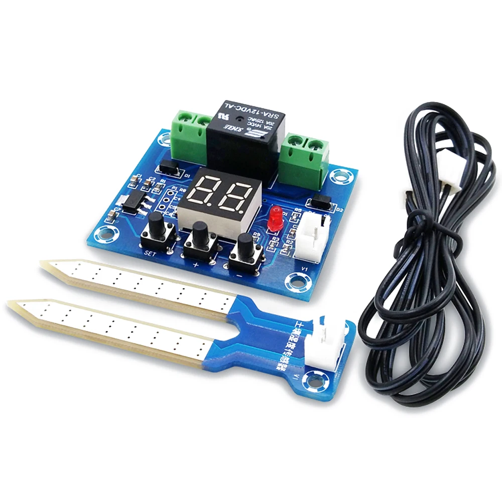 

Контроллер датчика влажности почвы, 12 В постоянного тока, система орошения, модуль автоматического полива, точный цифровой дисплей, контроллер влажности