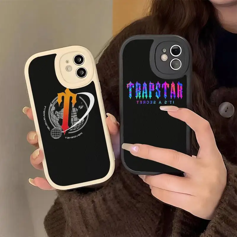 Trapstar Phone Case Hard Leather Phone Case for iPhone 13 12 Mini 11 14