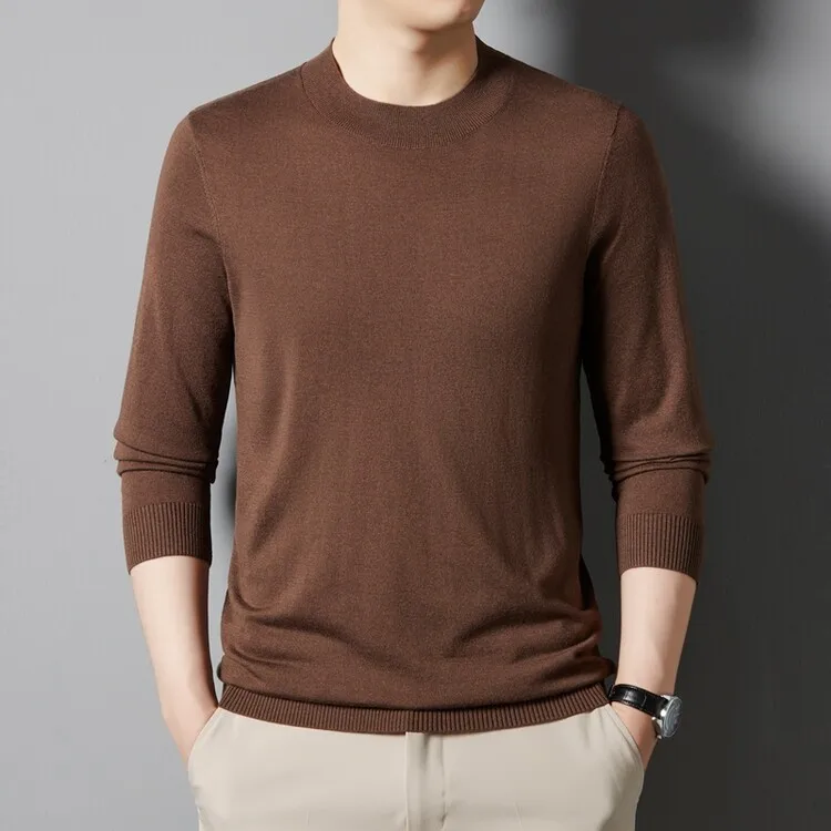 Men Wool Cashmere Sweater 2024 Spring Long Sleeve Jumper O-neck Man Thin Pullovers