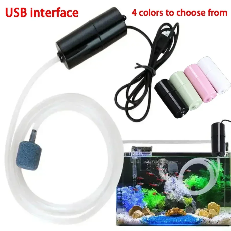 Aquarium Air Pump USB Silent Air Compressor Aerator Portable Mini Small Oxygenator 5v 1W for Aquarium aquarium air pump