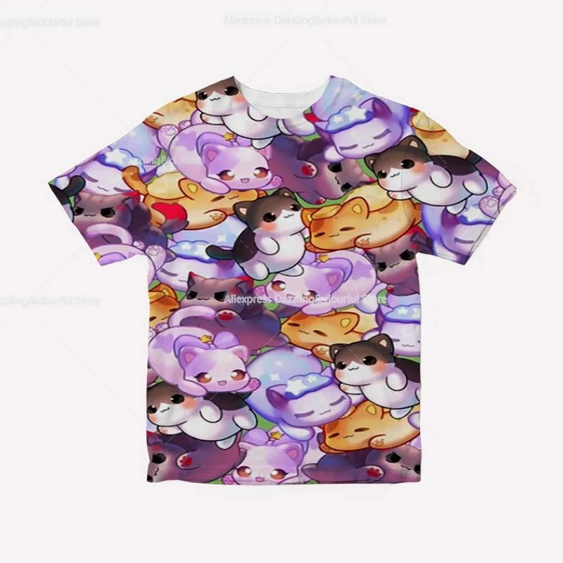 Girls Aphmau-Gaming T-Shirt 3D Print Short Sleeve Outdoor Unique Tee Clothes for Teens Boys Cute Tops 