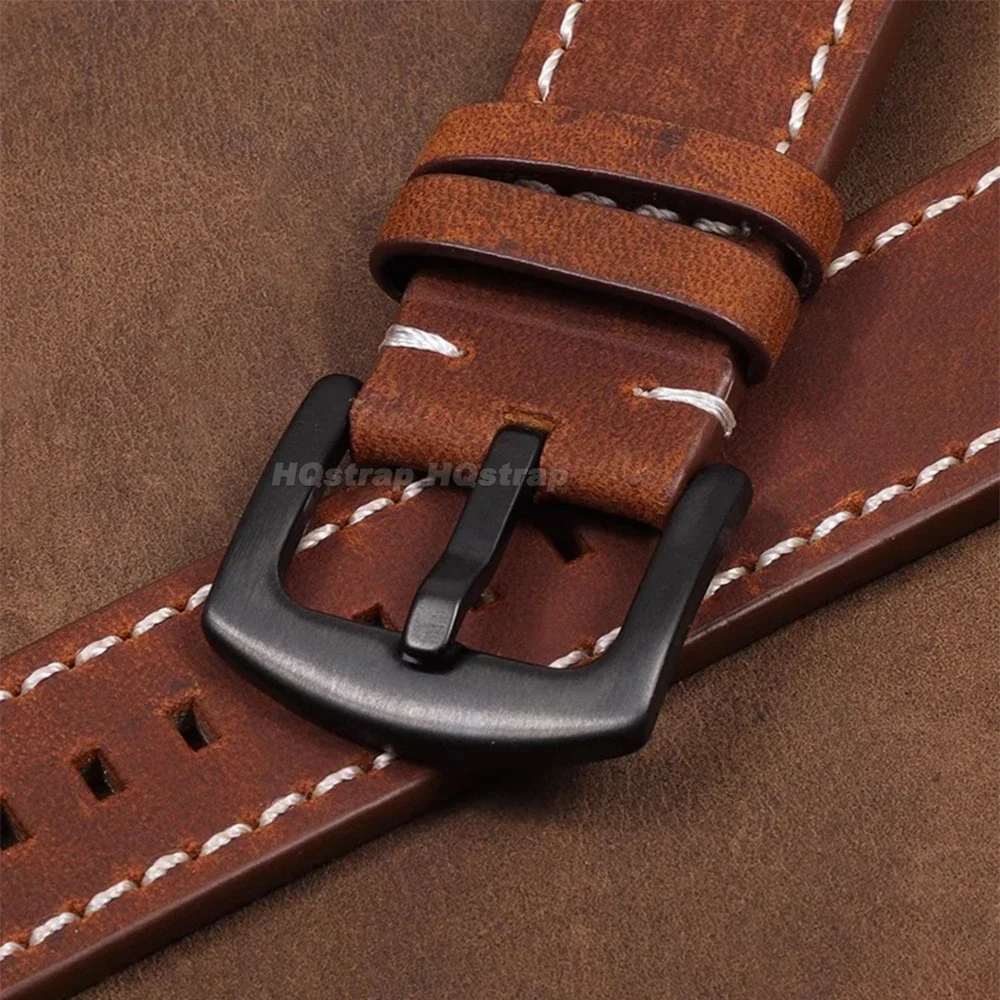 Vintage Soft Leather Watch Band – Retro Style with Quick Release