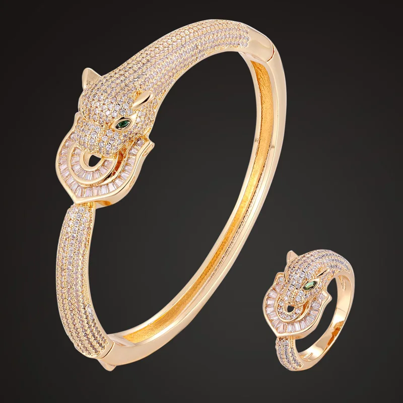 

Набор медных ювелирных изделий Zlxgirl, Женский обручальный браслет с кольцом и кубическим цирконием ААА, свадебные аксессуары для невесты