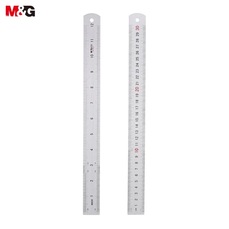 Straight Ruler 30cm Aluminum Bi-directional