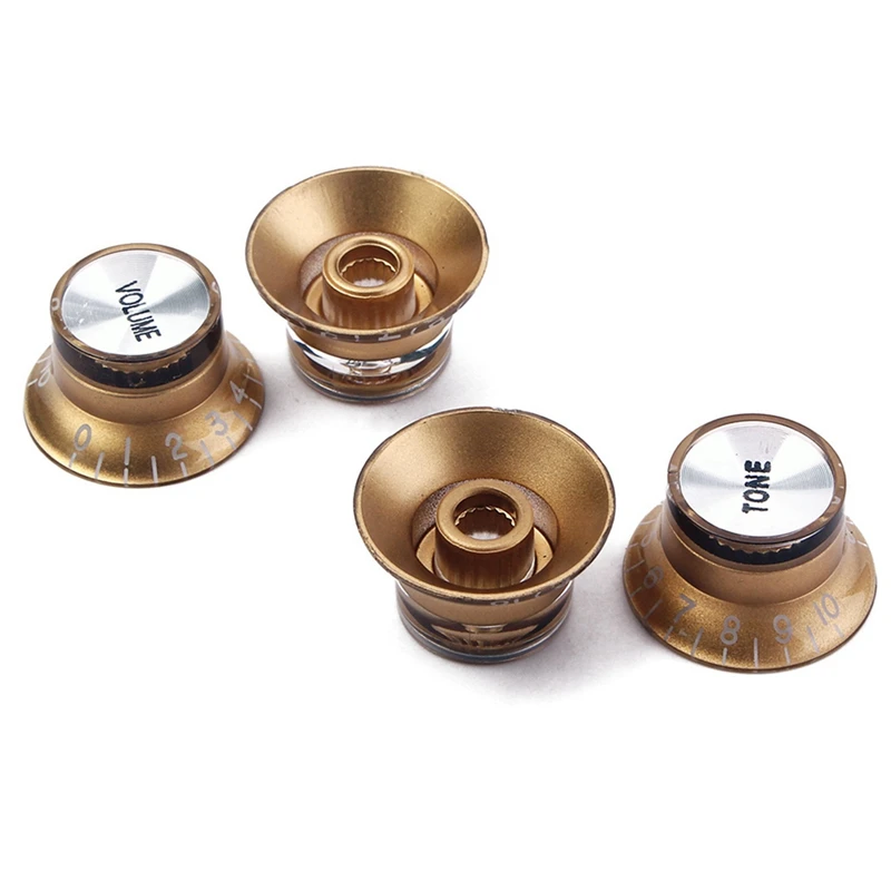 8 Pcs Speed Control Knobs 4 Tone 4 Volume For Gibson Lp Sg Guitar Golden Knobs Guitar Accessories
