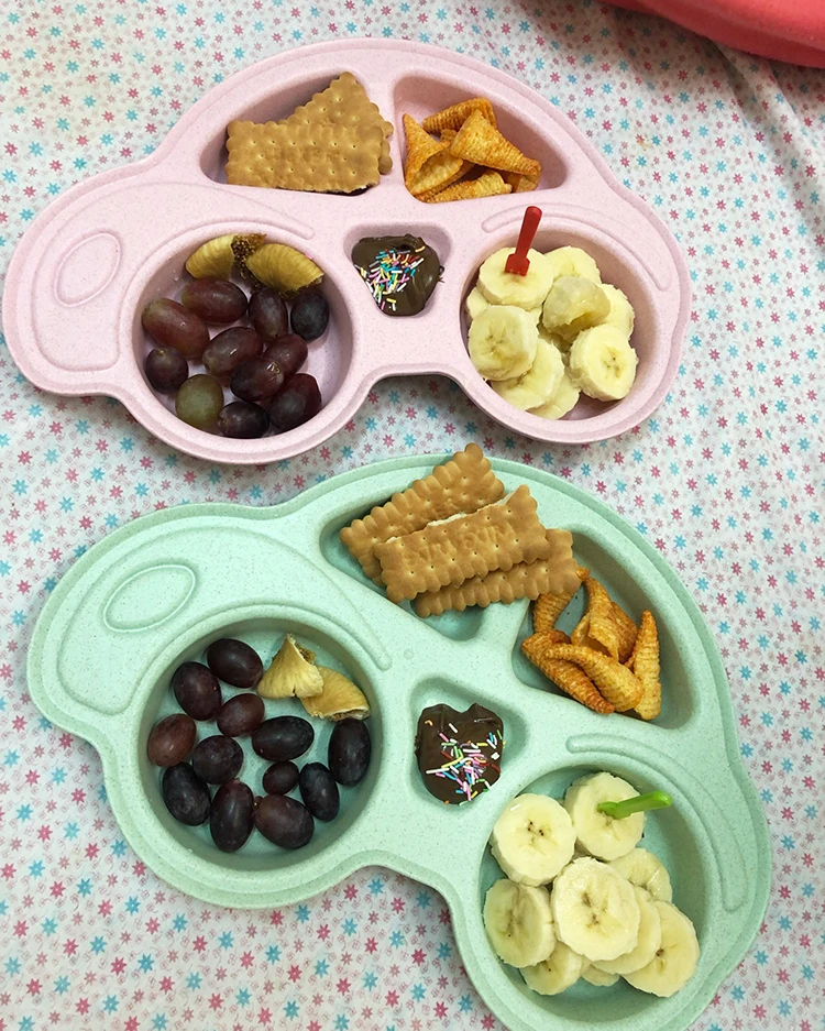Plateau Bébé Forme Animaux Assiettes Bébé En Forme D'Animaux – Lot De 3 Plateaux Compartimentés | Mélamine, Lavable Lave-vaisselle