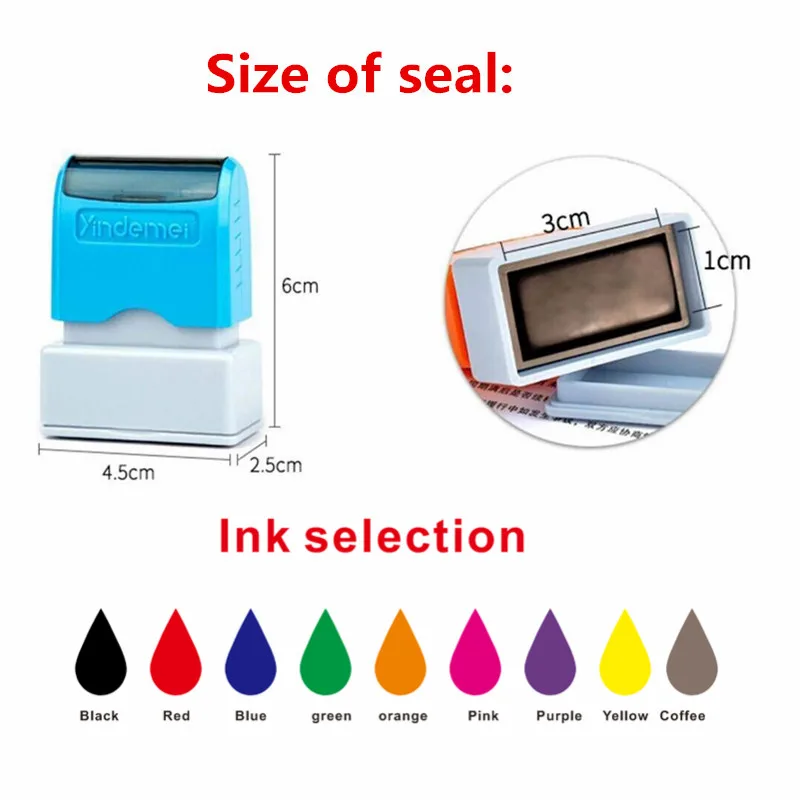 Customized Name Stamp Paints Personal Student Child Baby Engraved Waterproof Non-fading Kindergarten Cartoon Clothing Name Seal