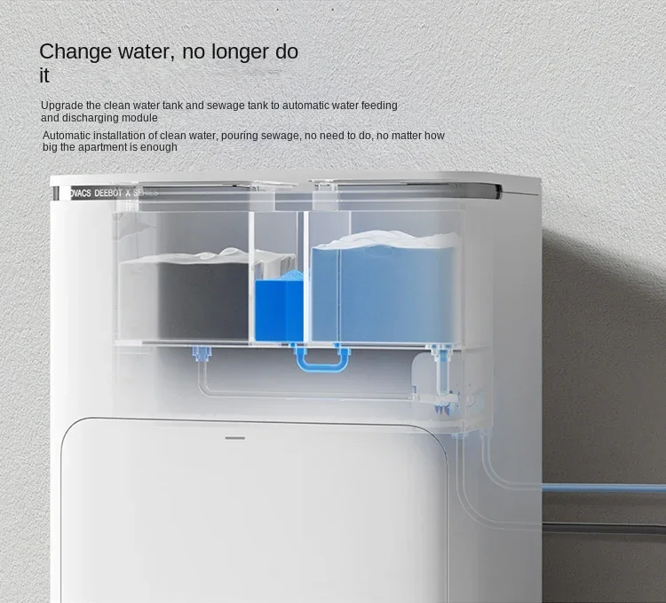 Ecovacs自動給水および排水モジュール、液体充填、x2、x2pro
