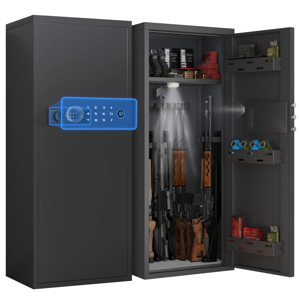 Large Unassembled Gun Safe with Alarm System