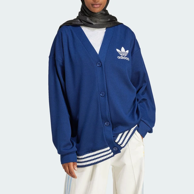 Adidas véritable Trefoil Cardigan en tricot ample pour femme IR5292 1
