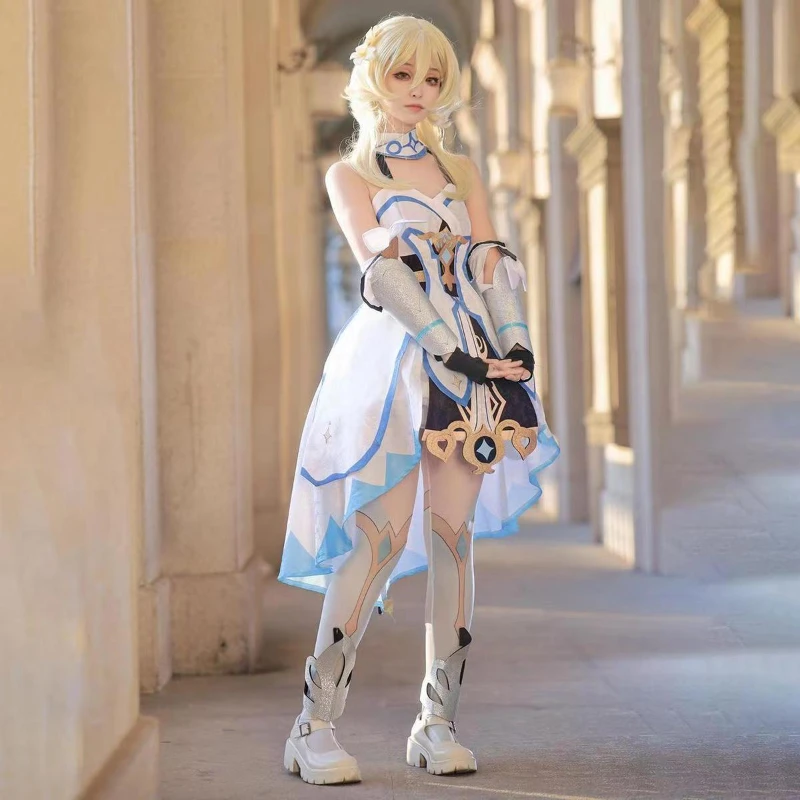 

Game Genshin Impact Traveler Lumine Cosplay Costume Anime Halloween Carnival Party Costume for anime exhibitions