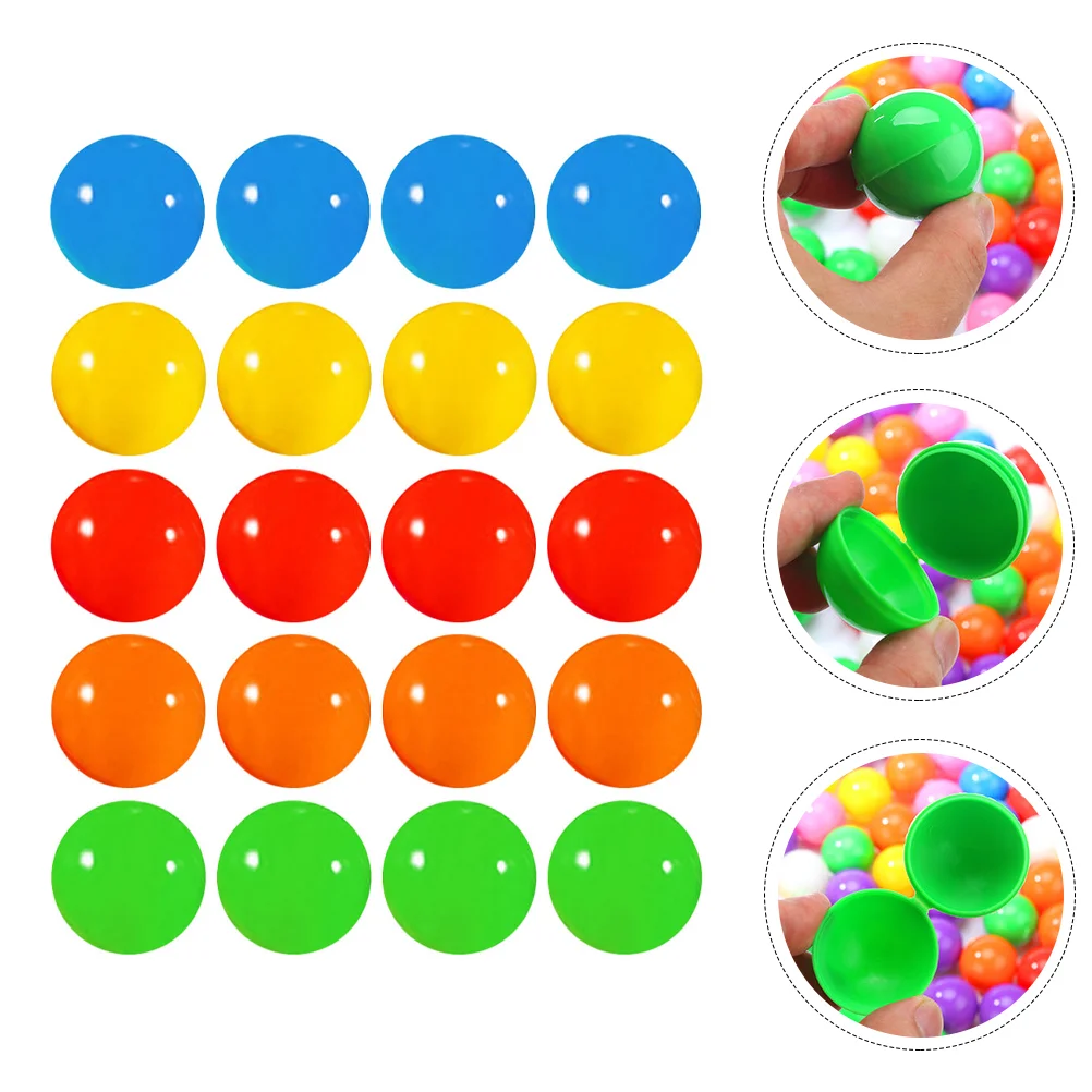 

20 Pcs Lottery Ball Portable Party Props Egg Plastic Activity Entertainment Eggs Sphere Balls Toy