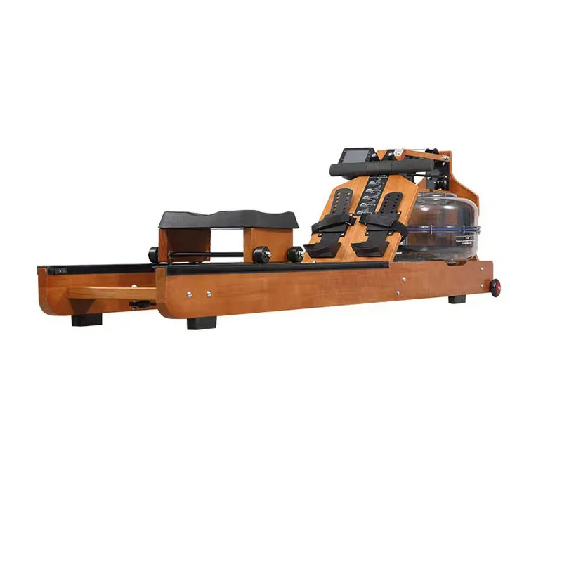 Folding rowing machine Home commercial indoor aerobic abdominal exercise wooden silent dual track gym machine equipment