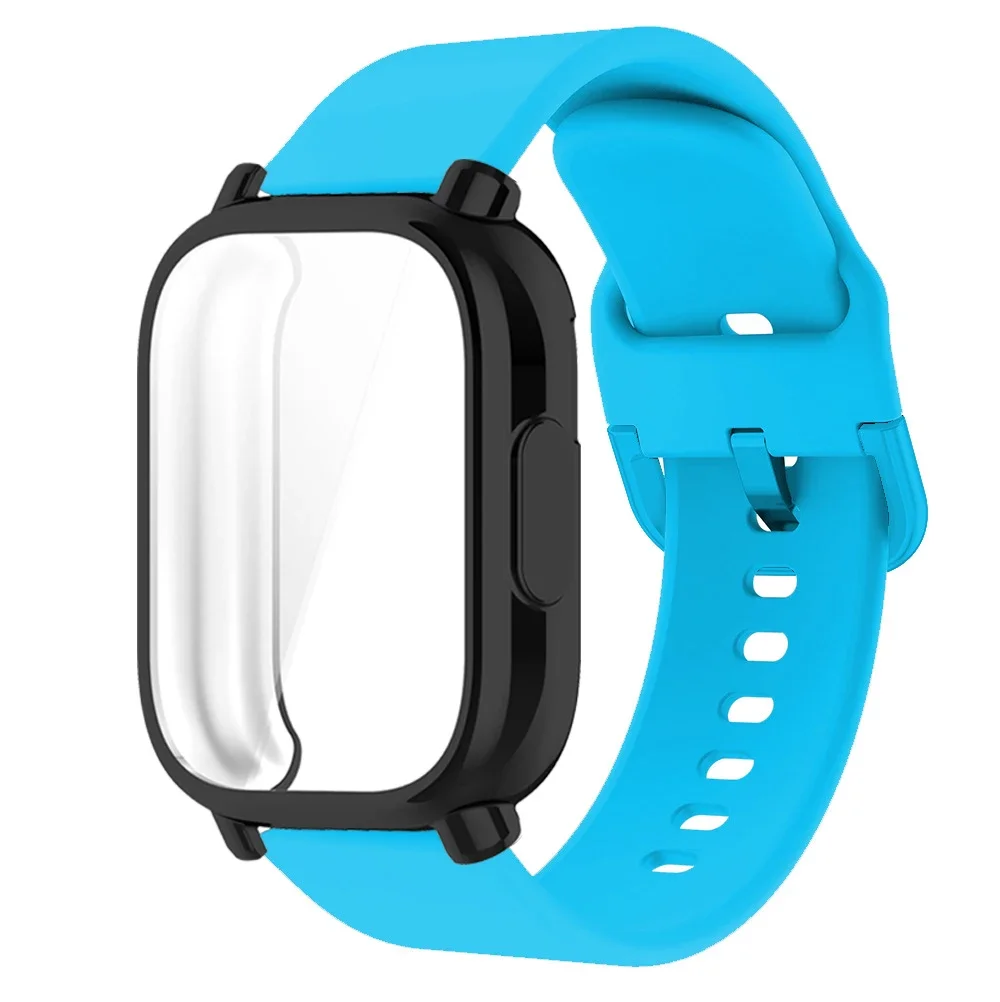 Silicone Strap with Case for Smart Watch, 22mm, Compatible with Watch 5 Active Lite
