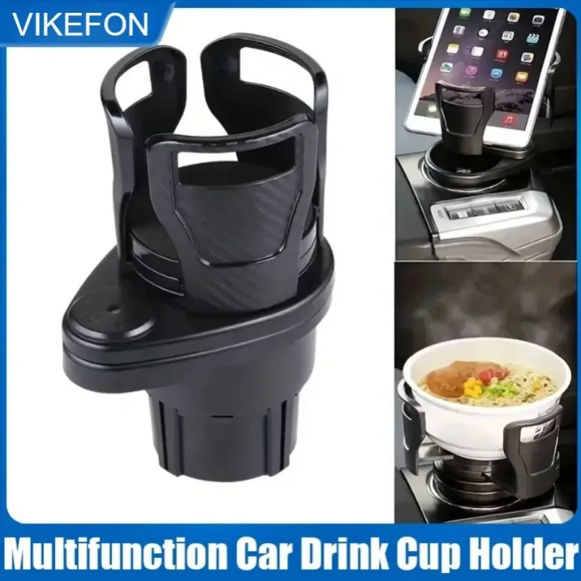 360° Rotation Car Drink Holder Multifunction Adjustable Cup Holder Stable Anti-Slip Auto Parts Storage Box Car Water Cup Holder