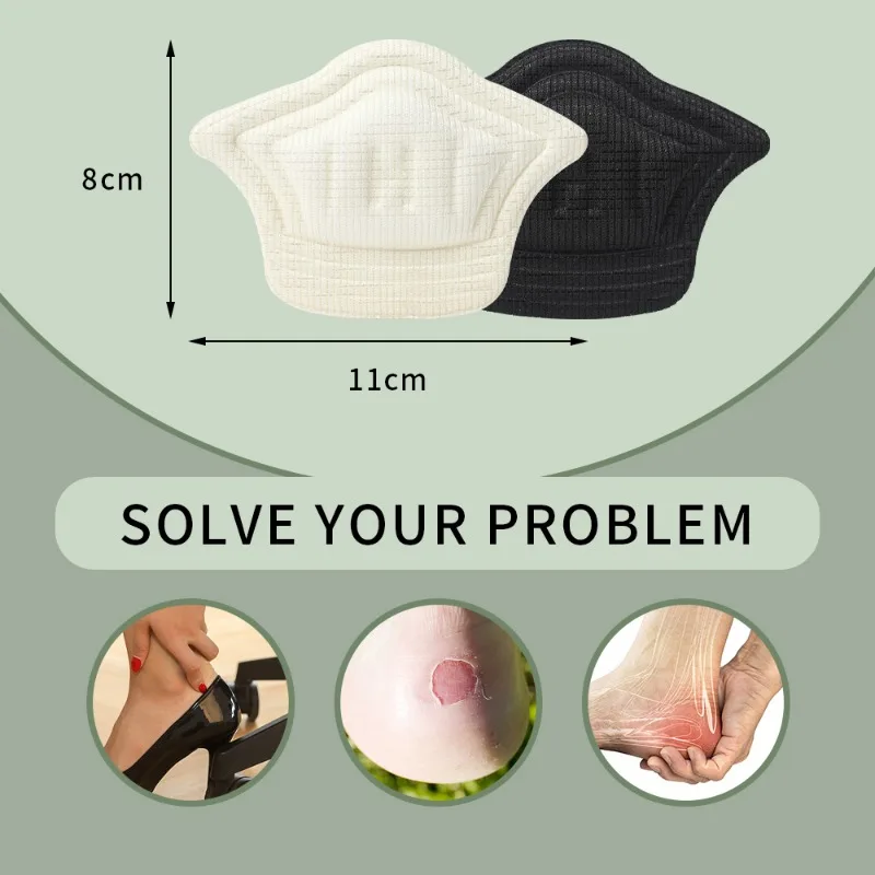 1/10Pairs Sponge Insoles Patch Heel Pads Sports Shoe Adjustable Size Feet Pad Pain Relief Cushion Inserts Heel Protector Sticker