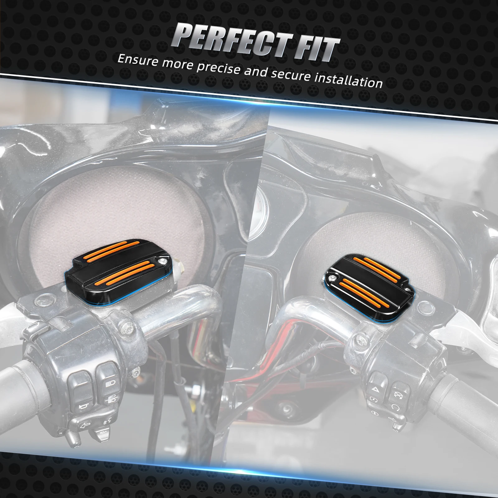 Für Harley Street Glide Road Glide Road King /Special 18-20 Vordere Brems- und Kupplungsgeberzylinder-Abdeckung Electra Glide Ultra Limited – Detail 3