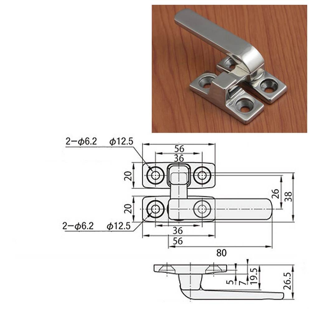 Description Picture 6 of itemGeneral Window Handle Lock 304 Stainless Steel Handle Lock Casement Shutter Knob Buckle Anti-rust High-quality Craftsmanship