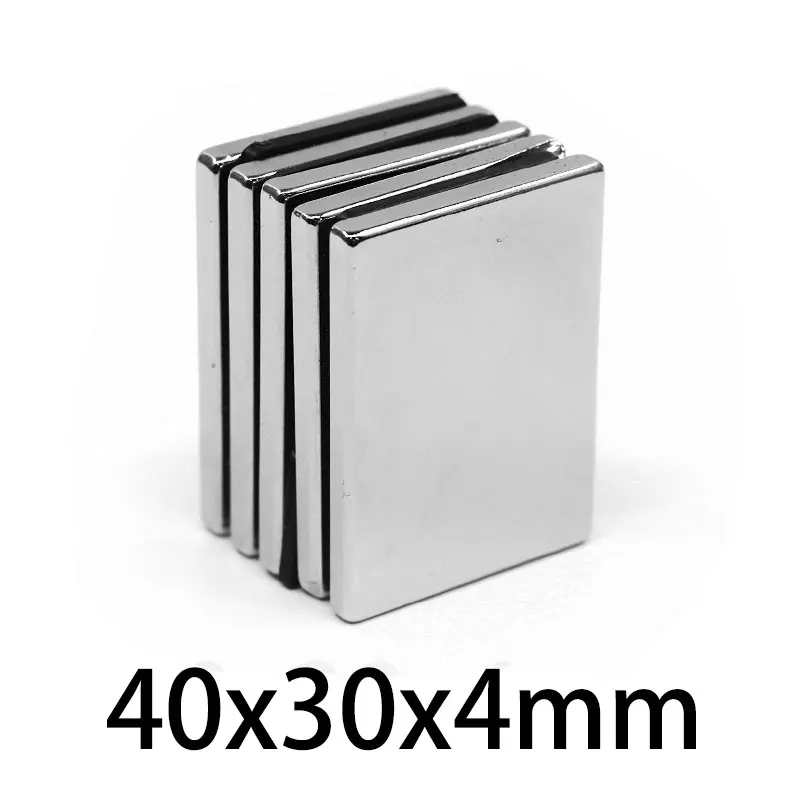 

1/2/5/10/pcs Block Powerful 40x30x4mm Block Powerful Magnets Thickness Neodymium 40*30*4mm Magnet Strong Permanent Big Magnet