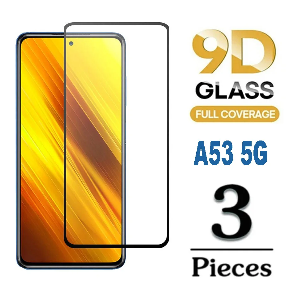 цена Защитные стекла 9D для Samsung Galaxy A53, 3 шт.