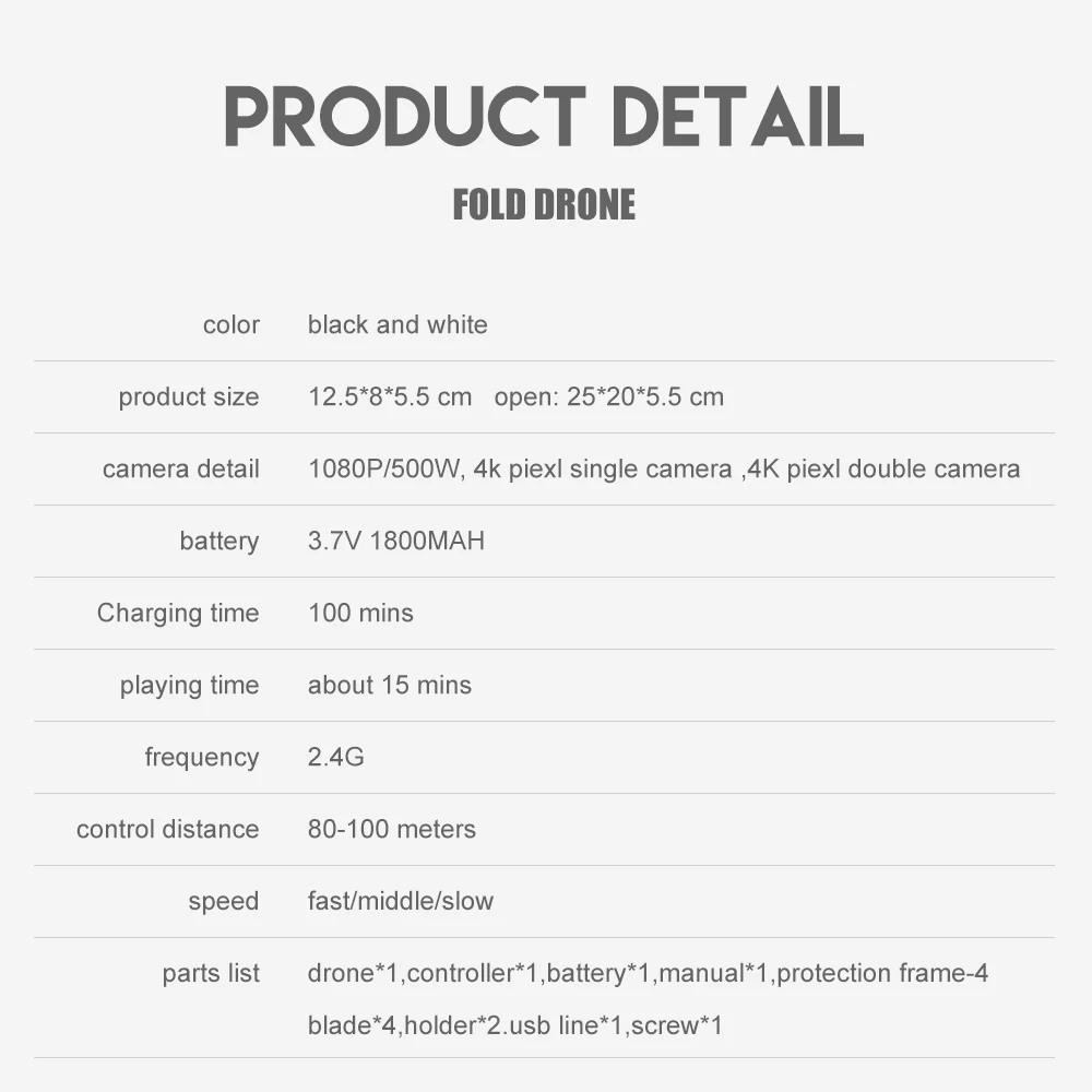 EMOTION DRONE 2.0 in-built 4k HD Professional Camera with Bag