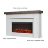 Landscape Electric Fireplace Mantel Insert Heater Remote Control 6ft Power Cord Realistic Log Flames Adjustable Thermostat Timer 3