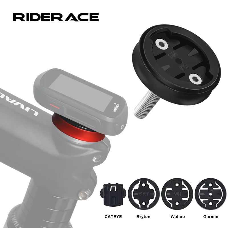 RIDERACE Fahrrad Computer Halter Für Garmin GPS Tacho Aluminium Legierung MTB Bike Stoppuhr Vorbau Top Cap Halterung Unterstützung