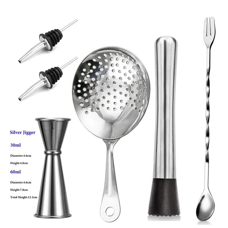 Premium Stainless Steel Cocktail Stirring & Mixing Tool Kit