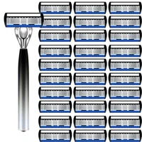 Razor Classic 6 Edge Safety Razor for Mens Shaving&Womens Hair Removal 6 layer Shaving Blades Manual Shaver safety razor