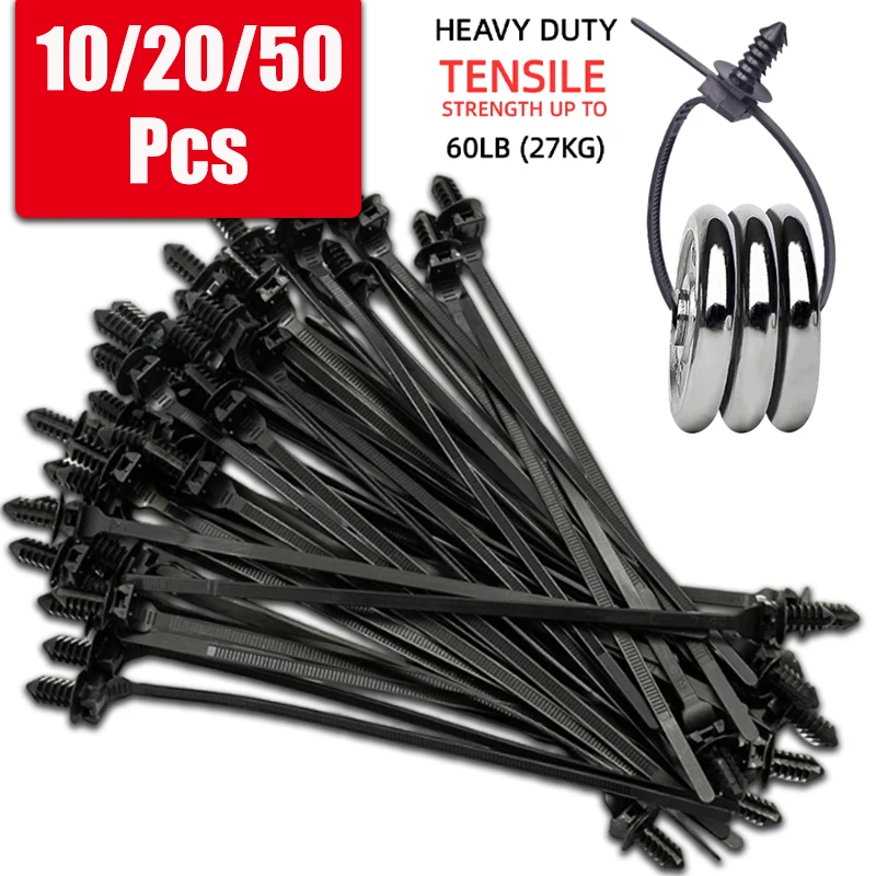 50Pcs Cable Ties Nylon Push Clips Wire Tie Released Zip Straps Car Pipe Fastener Bundle Un Xcc I.1588055222
