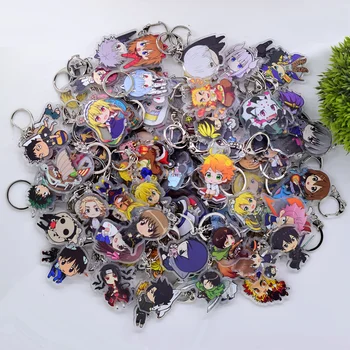 Pcs lot hundreds of styles acrylic keychain anime keyring high quality chibi pendant key chain accessories