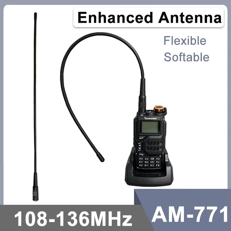 AM-771 antena Air Band 108-136Mhz dla Quansheng UVK5 UVK6 UV5R Plus Baofeng UVK5M Radtel Rt-490 Rt-68 4b Rt-830 walkie-talkie