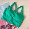 Lemon Energy Longline Bra Criss Cross Back Fitness Sport Tops Sweat-wicking Medium Support Workout Yoga Bra Integrated Chest Pad 2
