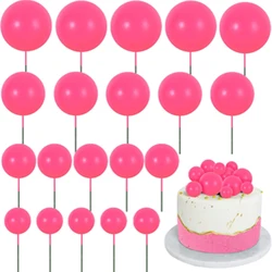 Pink and Purple Glitter Balloon Cake Topper Set - 20 Pieces - 20pcs 4sizes (Hot Pink)